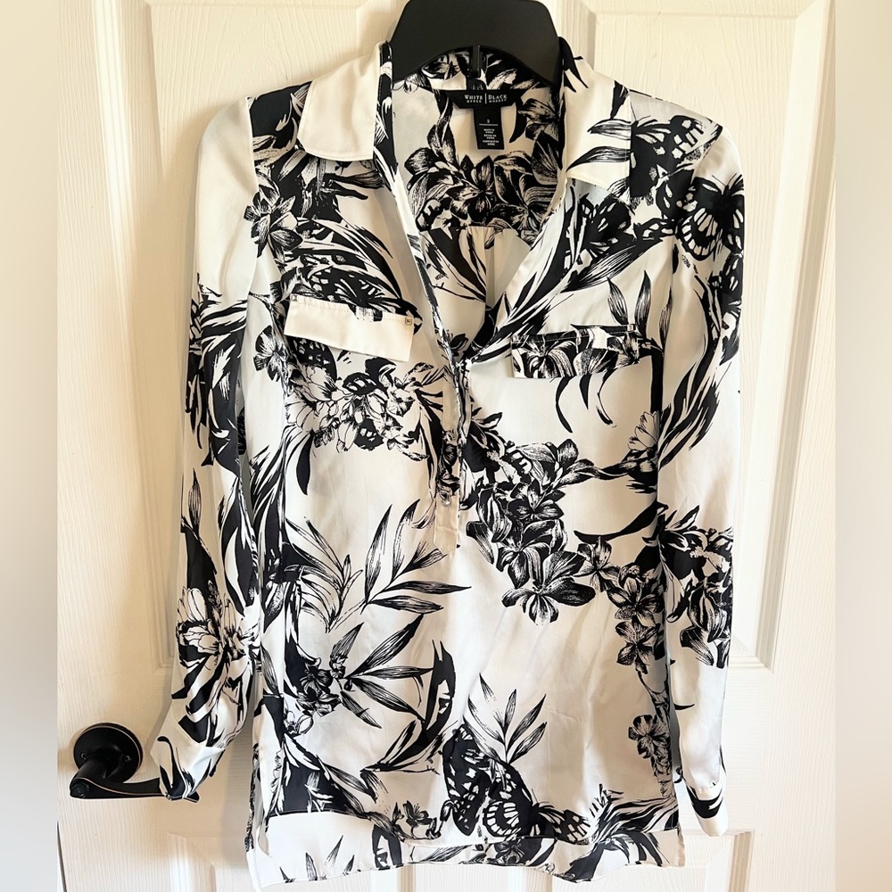 WHBM oversized silky feeling blouse